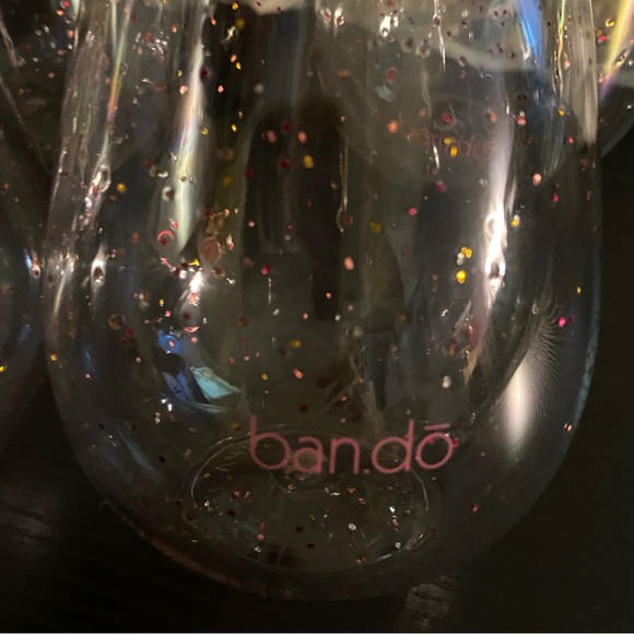 ban.do Dining Nwob Bando Acrylic Stemless Wine Glasses Set Of 4